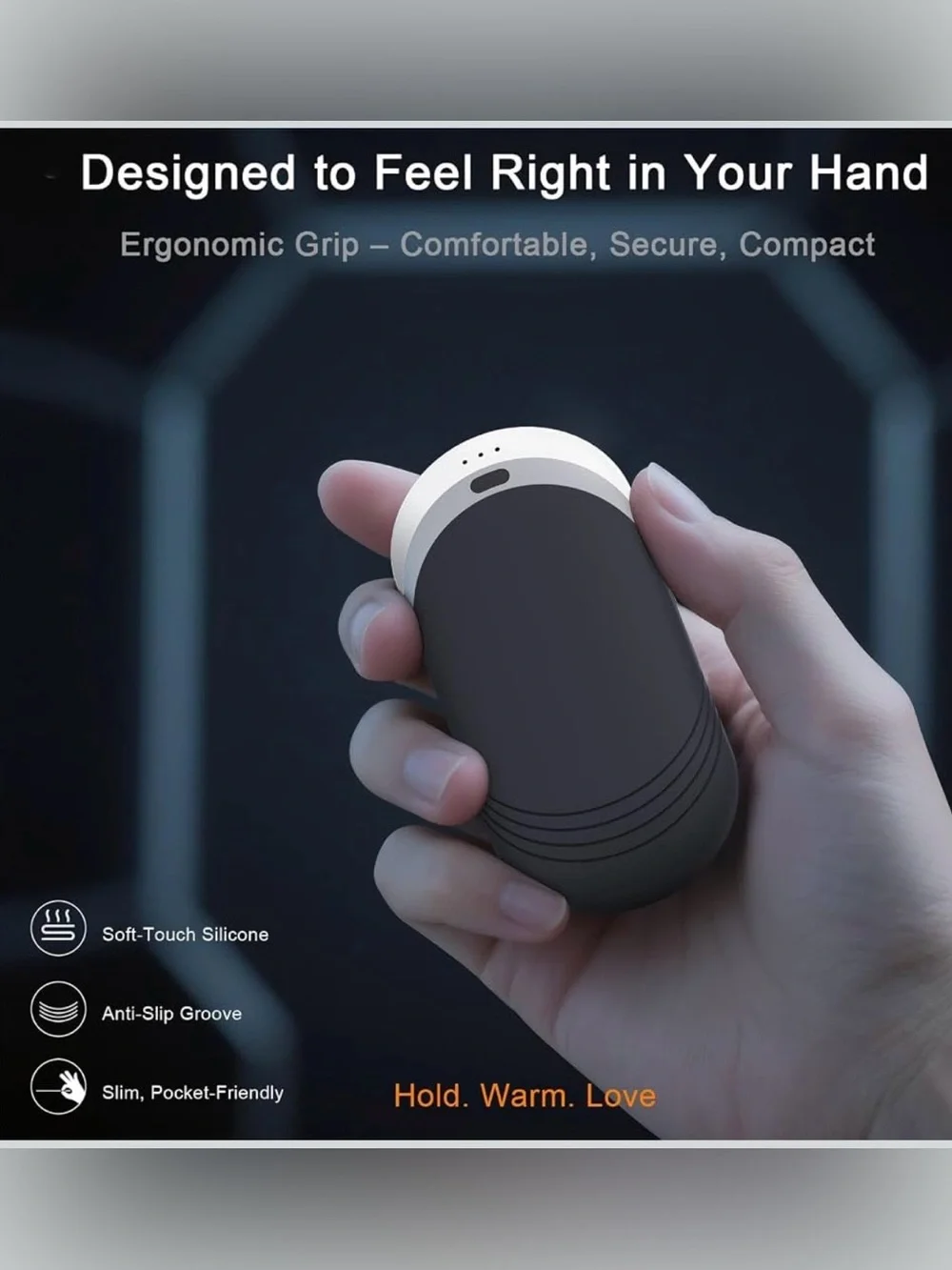 Rechargeable Hand Warmer 2 pack with thermal silicone full warmth